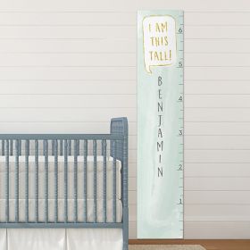 Personalized "I Am This Tall" Mint Growth Chart
