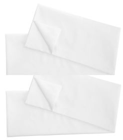 Body Pillow Case Cover Set of 2 White Breathable T250 Soft Quality Cotton Non Zippered Bag Style Covers Size 20x59 inch