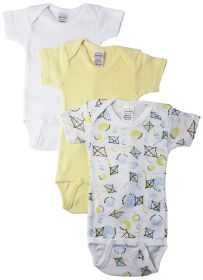 Unisex Baby 3 Pc Onezies (Color: White, size: Newborn)