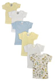 Unisex Baby 6 Pc Shirts (Color: White, size: medium)
