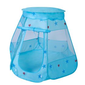 Kids Pop Up Game Tent Prince Princess Toddler Play Tent Indoor Outdoor Castle Game Play Tent Birthday Gift For Kids (Color: Blue, size: One size)