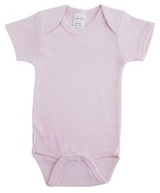 Interlock Pink Short Sleeve Onezie (Color: Pink, size: small)